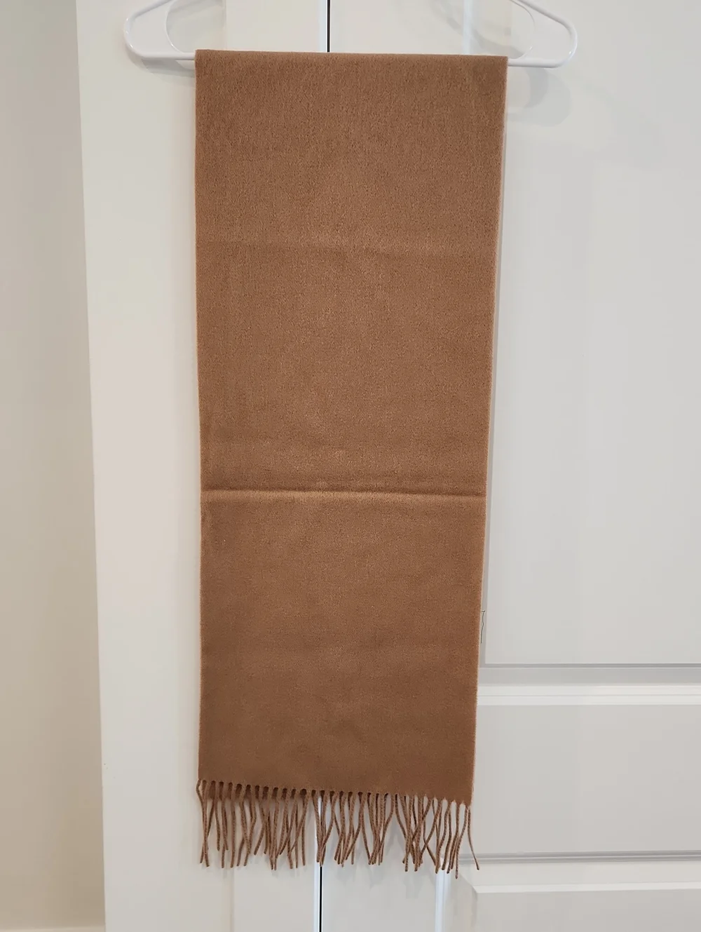 NWT 100% wool Classic Brown Fringe Scarf